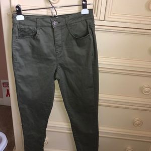 SO Army Green High Rise Jeggings Size 5